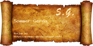 Sommer Gerda névjegykártya